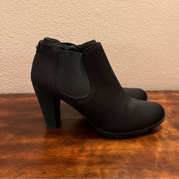 Black Anne Klein Ankle Boots Size 10 - Picture 1 of 16